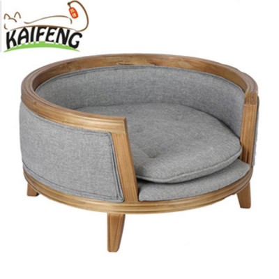 Newest Design wood Pet Bed linen fabric Sofa,Pet Sofa