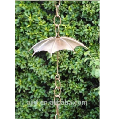 182CM Umbrella Hammered Copper Rain Chains,100% copper