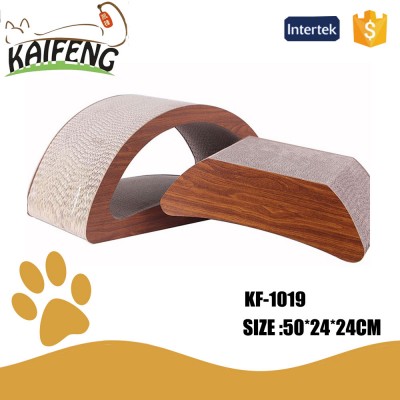 color paper sticker cardboard scratching products, arch AB-Flute corrugated cat activity furniture pet cat scratcher for sale