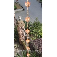 8feet Lotus Hammered Copper Rain Chains